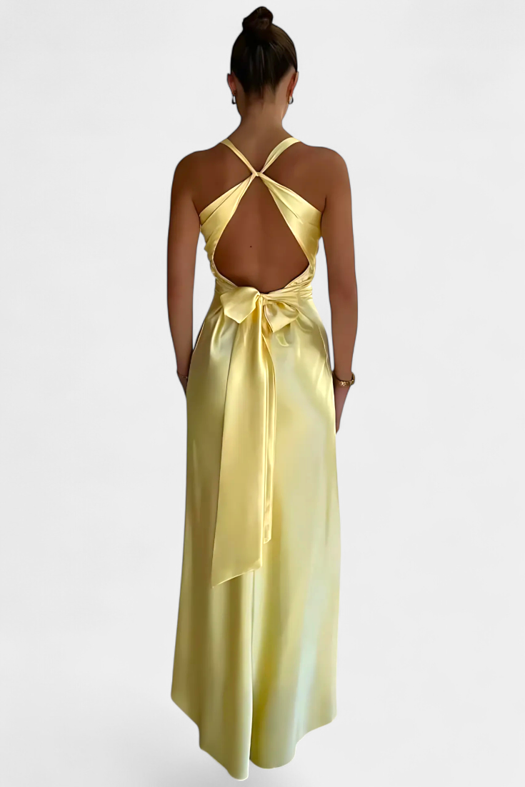 Dolores Mouwloze Twist-Taille Maxi Jurk