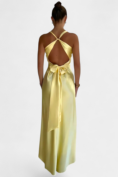Dolores Mouwloze Twist-Taille Maxi Jurk