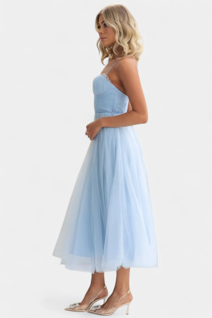 Eileen Korset Tulle Midi Jurk