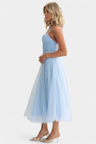 Eileen Korset Tulle Midi Jurk