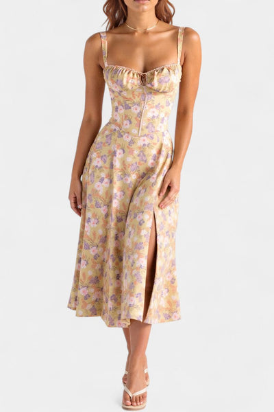 Flora Corset A-Lijn Midi Jurk