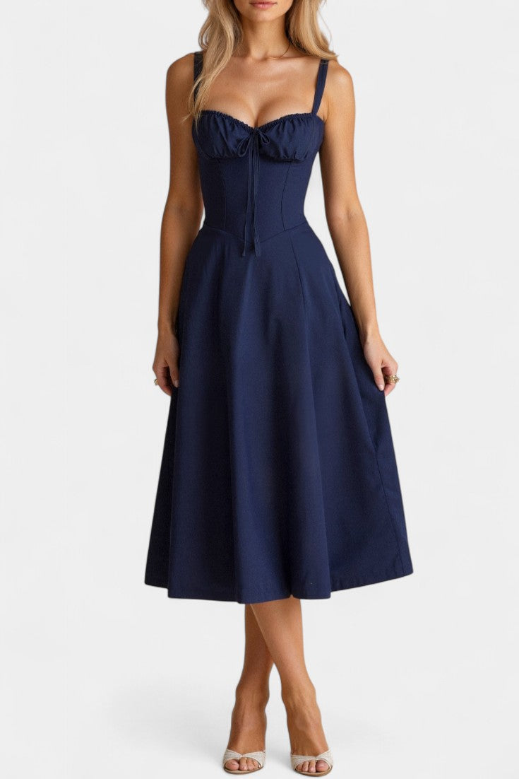 Flora Corset A-Lijn Midi Jurk