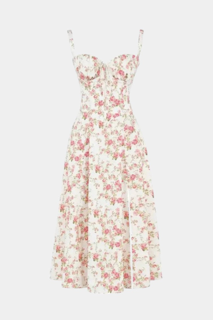 Flora Corset A-Lijn Midi Jurk