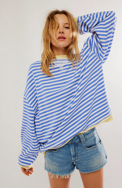 Liliane™ - Levendig Gestreepte Oversized Trui met Accenten