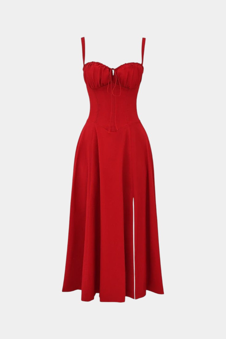 Flora Corset A-Lijn Midi Jurk