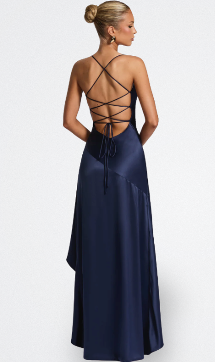 Vera | Lange Satijnen Jurk