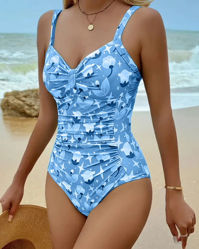 Eénstuk Badpak met Gedrukte Schouderbanden