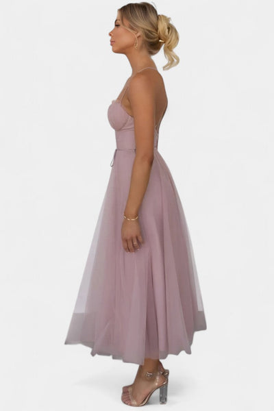 Eileen Korset Tulle Midi Jurk
