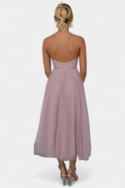 Eileen Korset Tulle Midi Jurk