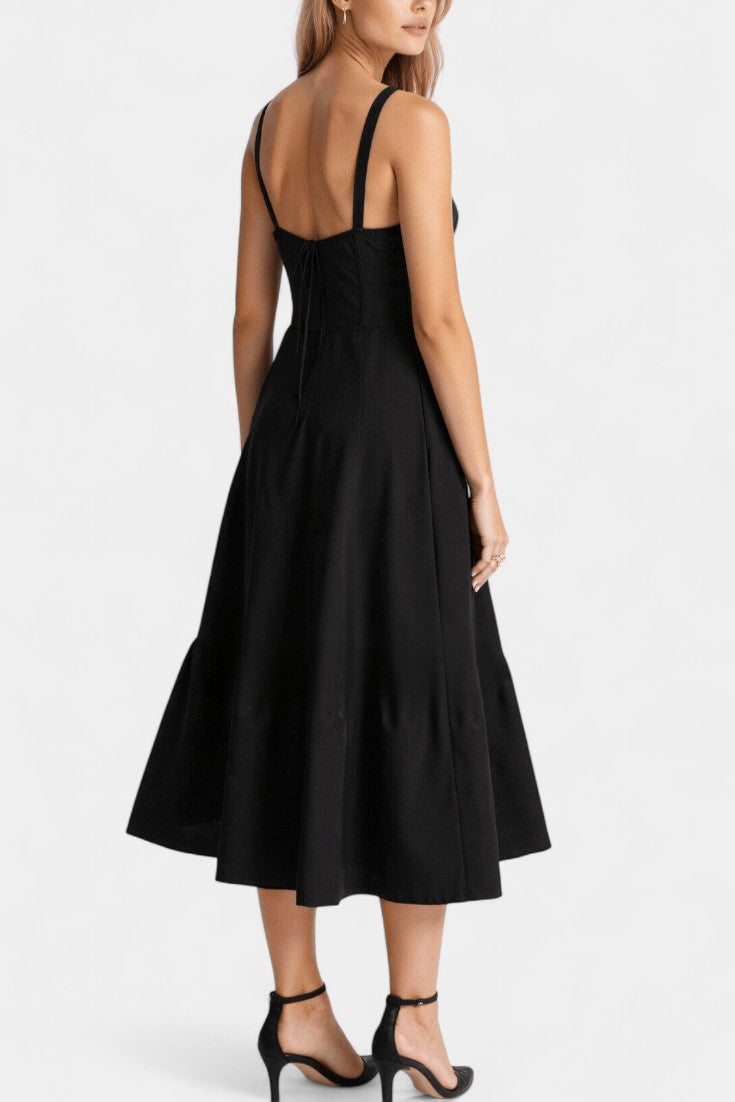 Flora Corset A-Lijn Midi Jurk