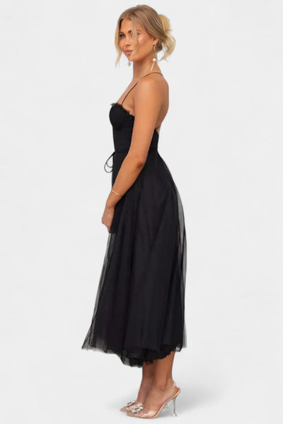 Eileen Korset Tulle Midi Jurk