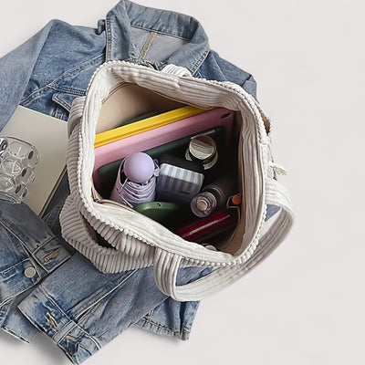 Ellinor™ | Geribbelde draagtas