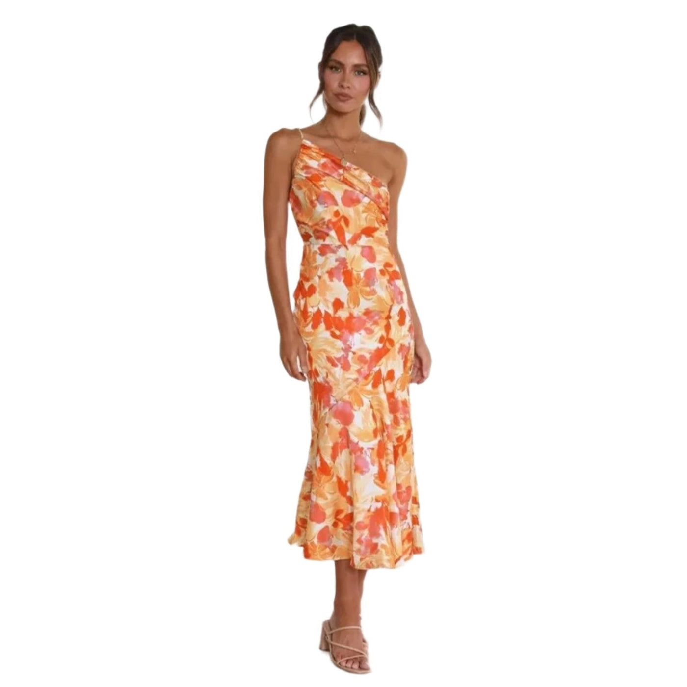 Sienna - Asymmetrisch Maxi Jurk met Bloemenpatroon