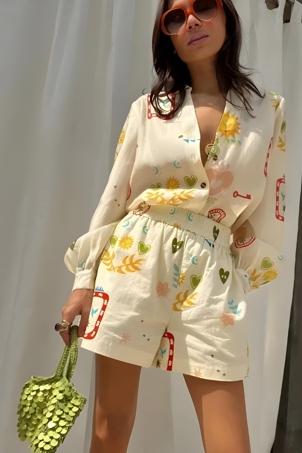 Lacey™  | Lange Mouwen en Korte Set