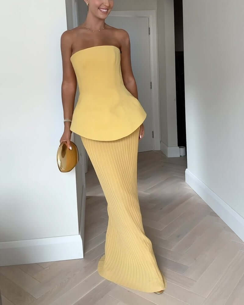 Luna | Elegantie Zonder Bandjes met Verfijnde Valling