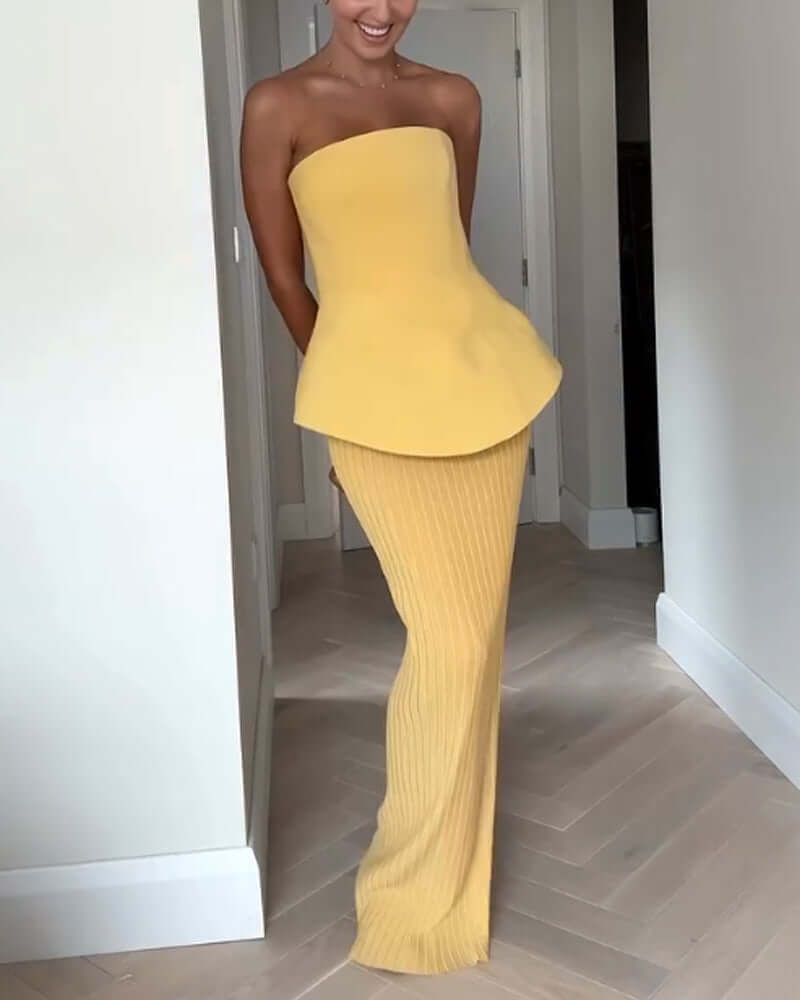 Luna | Elegantie Zonder Bandjes met Verfijnde Valling