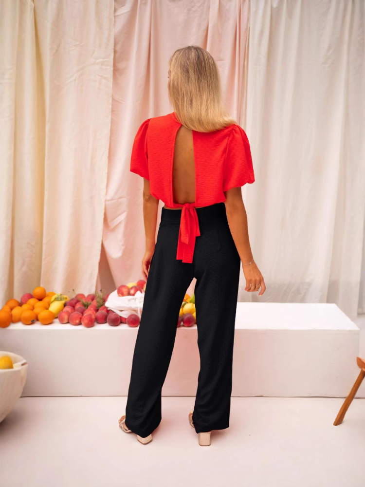 LORENA™ | DE GECROPPED BLOUSE