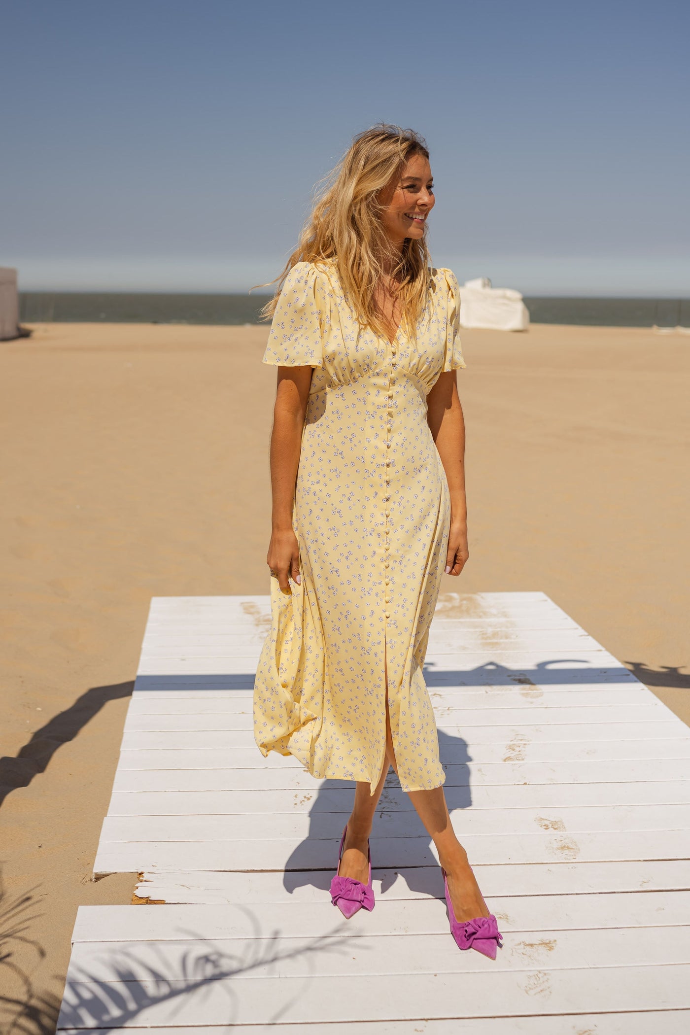 Diana™ | Het Gebloemde Zomer Midi-jurk