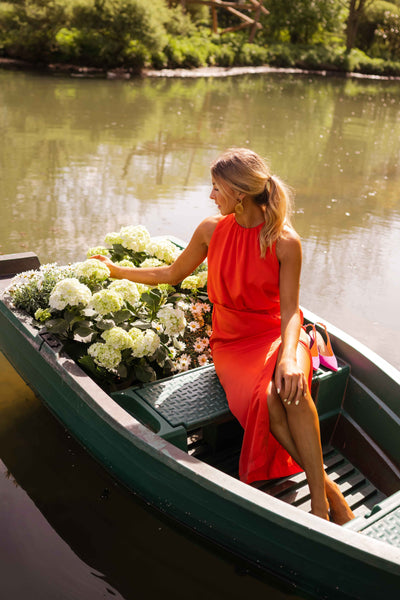 Sylwia | Luchtige midi jurk zonder mouwen