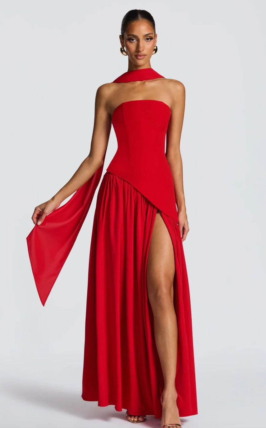 Aria | Lange Strapless Jurk