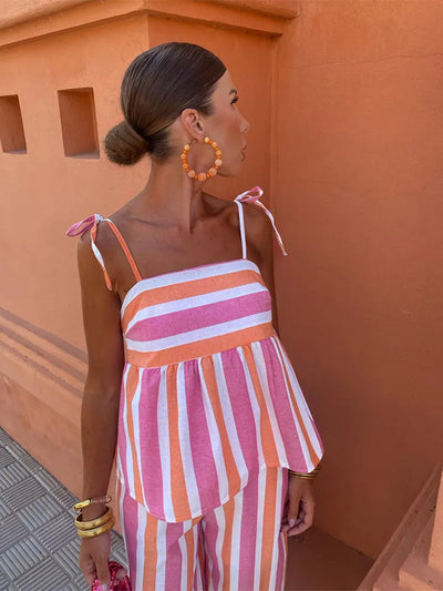 Hanne - Bedrukt Broekset Zomeroutfit