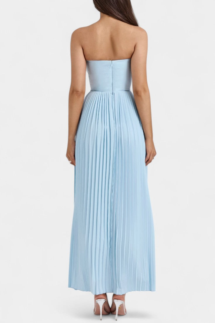 Alyce Strapless Geplooide Jurk