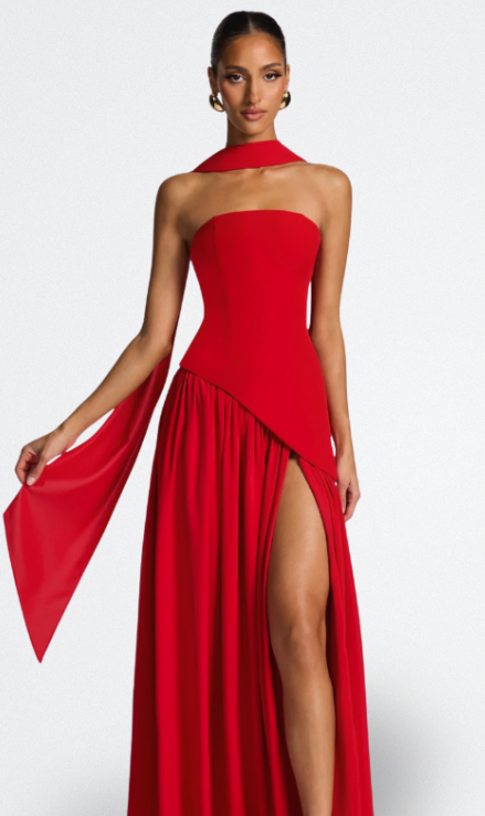 Aria | Lange Strapless Jurk