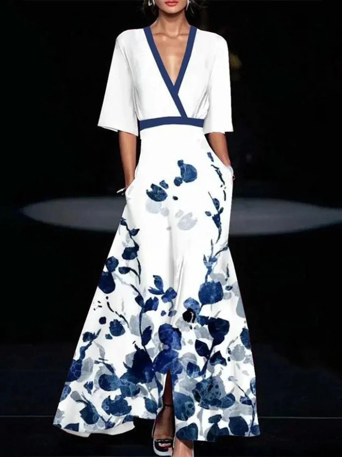 MIRIAM | Elegante jurk met korte mouwen